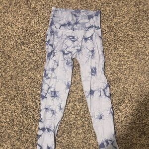 Blue Tie-Dye Leggings